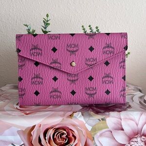 MCM Piink Envelope Clutch